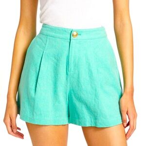 L'AGENCE
Saige Safari Linen-Blend Shorts - Brand New